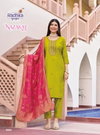 Nazakat Vol 2 By Radhika Vertican Silk Kurti With Bottom Dupatta Exporters In India